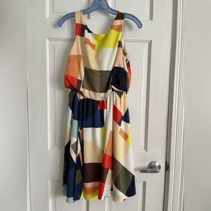 Vince Camuto colorblock silk dress